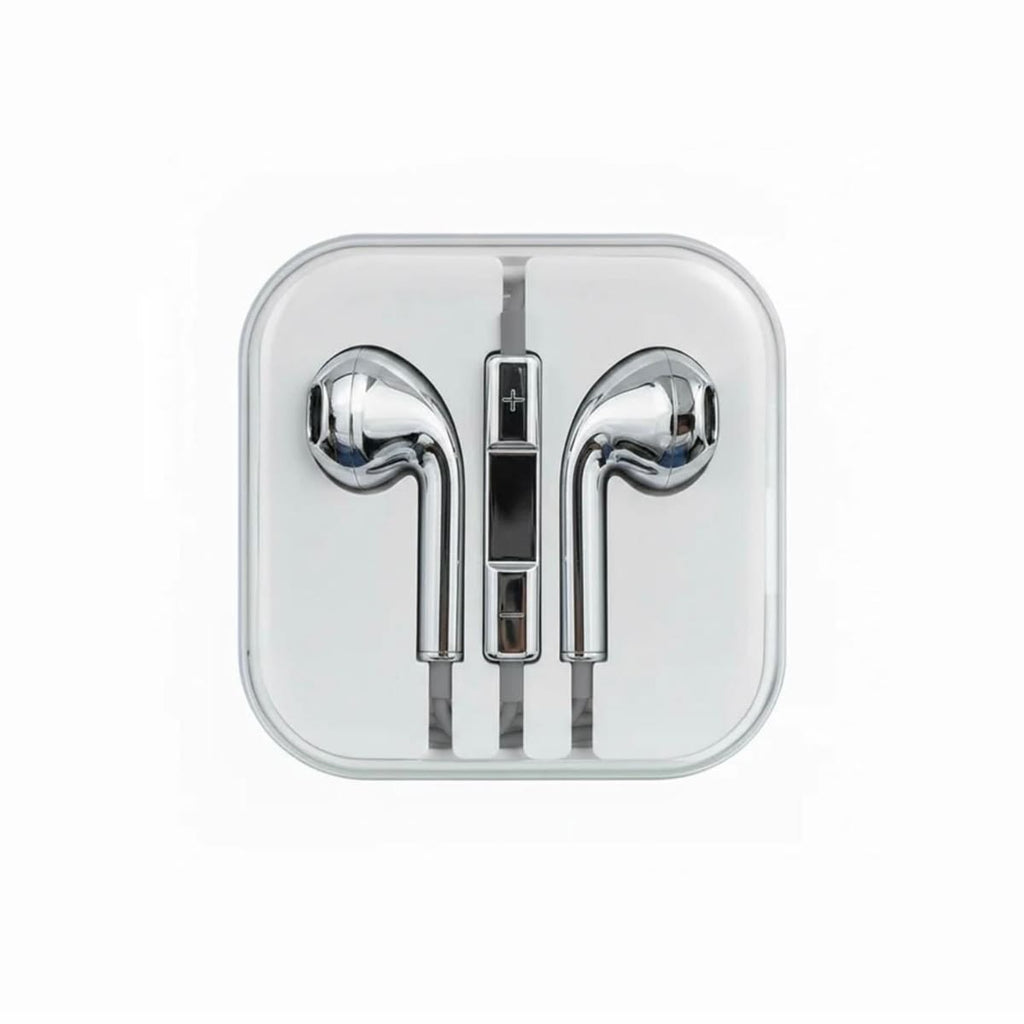 Electroplated silver wired earphones suitable for Apple Android 3.5mm earphones Lightning wired earphones Typec