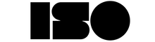 Black 'ISO' logo on a white background